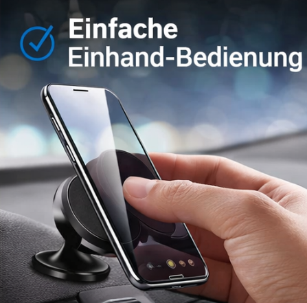 Magnetische Auto-Handyhalterung 360° – Extra starker Halt ohne Verrutschen